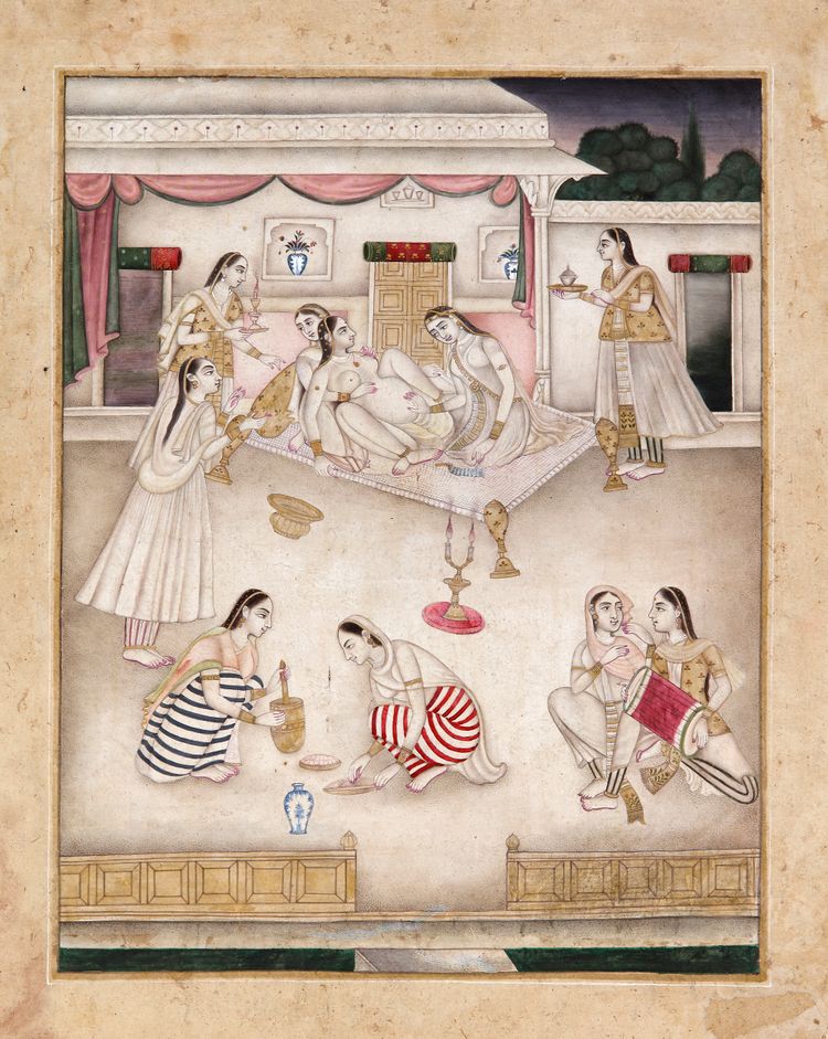 A ZENANA SCENE DECCAN, BIJAPUR SCHOOL, 19TH CENTURY