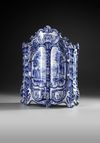 A TICHELAAR MAKKUM MINIATURE CUPBOARD, CA 1900