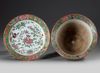A CANTONESE FAMILLE ROSE POT AND COVER, 19TH-20TH CENTURY