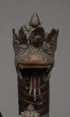 A VERY LARGE NEPALESE BRONZE SERPENT KING MUCHILINDA, FIRST HALF 20TH CENTURY