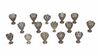 AN OTTOMAN COLLECTION OF FIFTEEN SILVER CUPHOLDERS, 19TH CENTURY