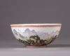 A Chinese famille rose eggshell porcelain 'landscape bowl'