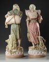 A PAIR OF ROYAL DUX FIGURINES, FRANCE, LATE 19TH CENTURY