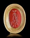 A LARGE HELLENISTIC RING WITH INTAGLIO OF OMPHALE, 2ND-1ST CENTURY BC