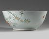 A large Chinese famille rose 'nine peach' bowl