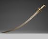 AN IVORY HILTED WATERED-STEEL SWORD (SHAMSHIR), PERSIA, DATED 1244 AH/1828 AD