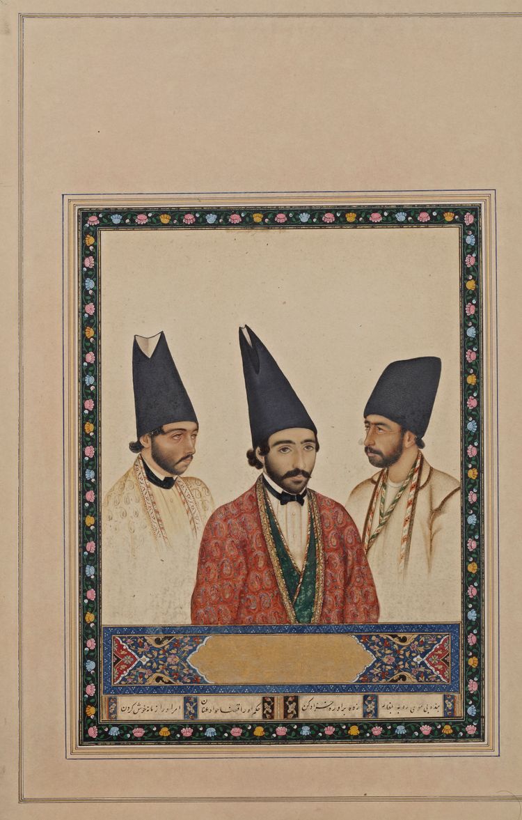 A QAJAR GROUP PORTRAIT, PERSIA, 19TH CENTURY