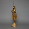 A THAI GILDED BRONZE SCULPTURE OF RATTANAKOSIN ‘MONDAY BUDDHA’, 1868-1910 (RATTANAKOSIN-RAMA V PERIOD)