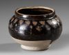 A CHINESE CIZHOU RUSSET-SPLASHED BLACK-GLAZED JAR