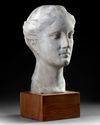 A MARBLE FEMALE HEAD, 17TH-18TH CENTURY