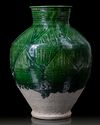A RARE INTACT FATIMID LEED-GLAZED JAR, EGYPT, 10TH-11TH CENTURY