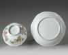 A Chinese famille rose ‘lady and boy’ lobed bowl and saucer
