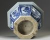 A Chinese blue and white octagonal jardinière