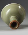 A Chinese celadon glazed stemcup