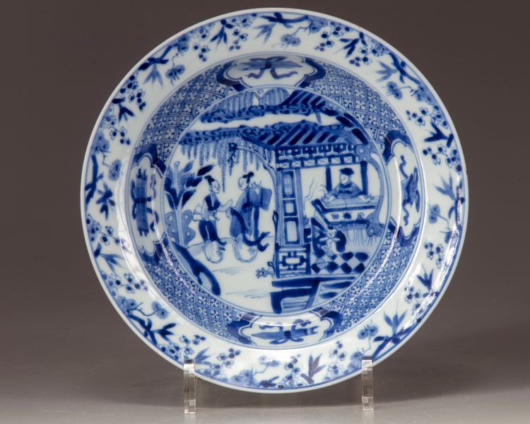 A Chinese blue and white dish