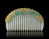 A COMB WITH CHINESE JADE AND BRONZE ORNAMENT, CHINA, LIAO DYNASTY  (907–1125)