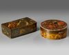 Two Qajar lacquer boxes