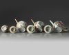 A GROUP OF FOUR CHINESE FAMILLE ROSE AND GILT-DECORATED TEAWARES, QIANLONG PERIOD (1736-1795)