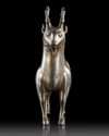 AN ACHAEMENID SILVER FIGURINE OF A MOUNTAIN GOAT (MOUFLON) 6TH CENTURY B.C