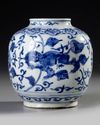 A CHINESE BLUE AND WHITE JAR, MING DYNASTY (1368-1644) OR LATER