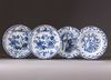 A COLLECTION OF EIGHT CHINESE  BLUE AND WHITE DISHES, 17TH-18TH CENTURY