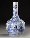 A CHINESE BLUE AND WHITE  VASE, QING DYNASTY (1644-1911)