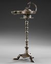 A ROMAN BRONZE LAMP WITH CANDELABRA, 2ND CENTURY AD