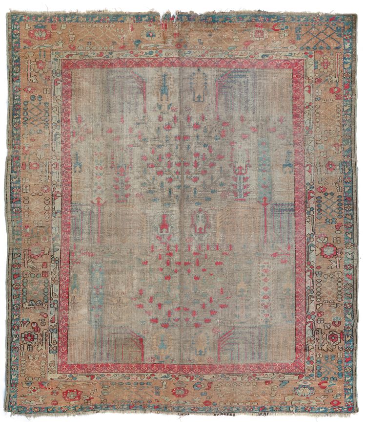 A TREE OF LIFE DESIGN CARPET, NORD WEST AZERBAIJAN, LATE 19TH CENTURY