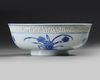 A CHINESE BLUE AND WHITE 'FLOWERS OF THE FOUR SEAONS' BOWL