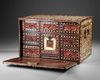 AN INDO-PORTUGUESE INLAID WOODEN CHEST, GOA INDIA, 17TH CENTURY