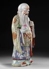 LARGE CHINESE FAMILLE ROSE FIGURE, 19TH / 20TH CENTURY