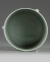 A Chinese celadon crackle-glazed tripod censer