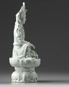 A Chinese Qingbai-glazed figure of Guanyin