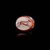 A GREEK RED AGATE SCARABOID DEPICTING A RUNNING DOG – 5TH TO 4TH CENTURY B.C.