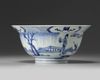 A Chinese blue and white 'klapmuts' bowl