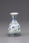 A blue and white vase