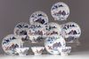 Eight Chinese Imari cups and saucers