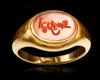 AN AGATE SEAL GOLD RING