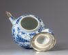 A Chinese blue and white teapot and cover