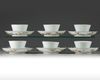 Six Japanese Imari cups and saucers