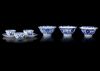 A GROUP OF SIX CHINESE BLUE AND WHITE PORCELAIN VESSELS, 18TH CENTURY