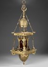 A GILT BRONZE MOSQUE LAMP, OTTOMAN EARLY 19TH/20TH CENTURY
