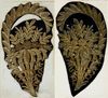 A PAIR OF OTTOMAN GILT EMBROIDERED KISWA PANELS, 19TH CENTURY