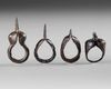 FOUR ROMAN ARCHERY RINGS, 3RD CENTURY