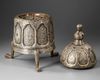 A MAMLUK REVIVAL SILVER INLAID BRONZE INCENSE BURNER, 20TH CENTURY