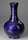 LARGE CHINESE COBALT-BLUE AND GILT VASE, 19TH / 20TH CENTURY