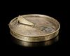 A BRONZE QIBLA INDICATOR WITH COMPASS, 19TH -20TH  CENTURY