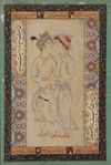 A PERSIAN MINIATURE OF A COUPLE, 19TH CENTURY, PERSIA
