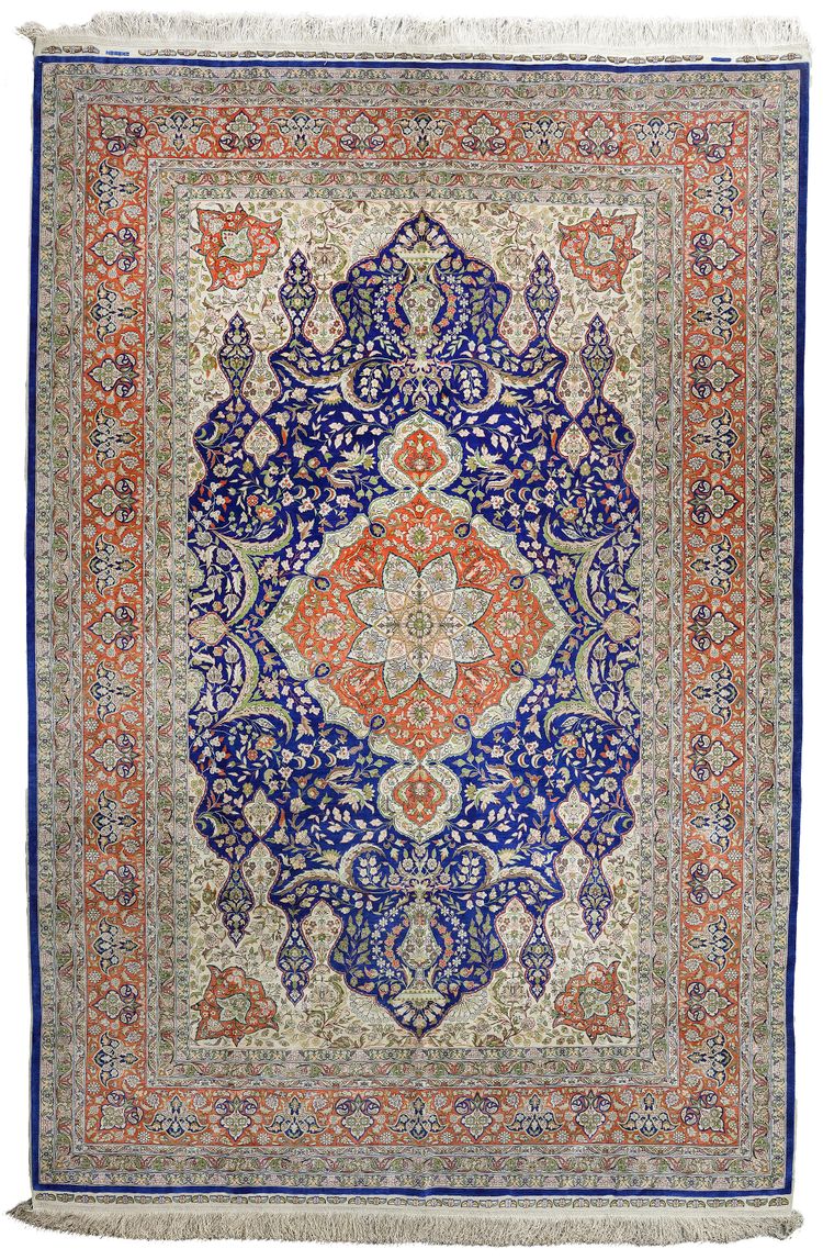 A HIGHLY IMPORTANT AND RARE SIGNED HEREKE SILK CARPET