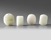 A group of four Chinese white jade plaques